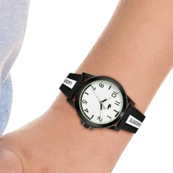 Montre Enfant LACOSTE TEEN RIDER Silicone Noir et Blanc