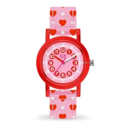 Montre Enfant S ICE WATCH LEARNING RED LOVE Nylon Rose Coeur