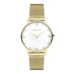 Montre femme AMALYS DIANA acier doré