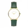 Montre femme AMALYS ELISA cuir vert