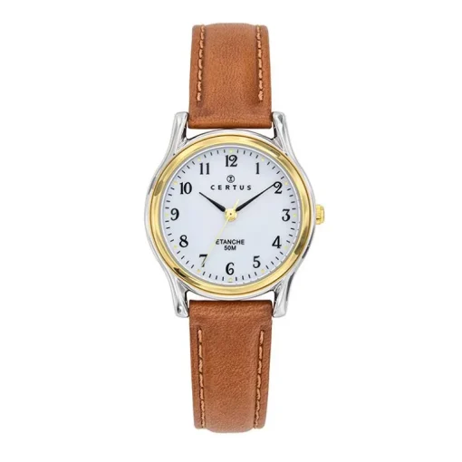 Montre Femme Analogique CERTUS Cuir Marron 645368
