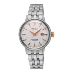 Montre Femme Automatique Seiko Presage Cocktail Time Clover Club Acier Argenté SRE009J1