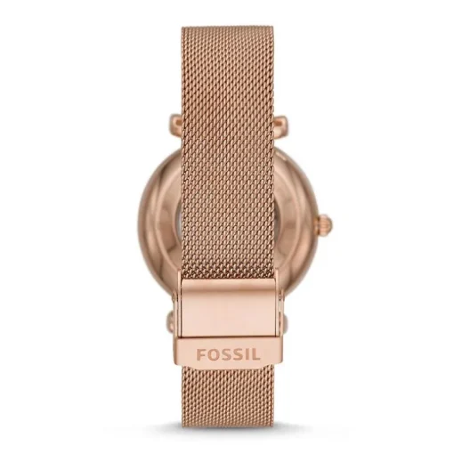 montre femme automatique FOSSIL Carlie acier doré rose