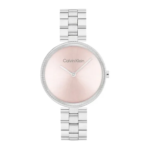Montre Femme Calvin Klein Gleam Rose Acier Argenté 25100015