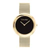 montre femme CALVIN KLEIN TWISTED BEZEL acier doré 25200012