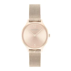 montre femme CALVIN KLEIN TIMELESS 2H acier doré rose 25200059