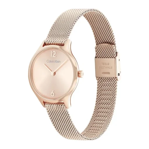 montre femme CALVIN KLEIN TIMELESS 2H acier doré rose 25200059