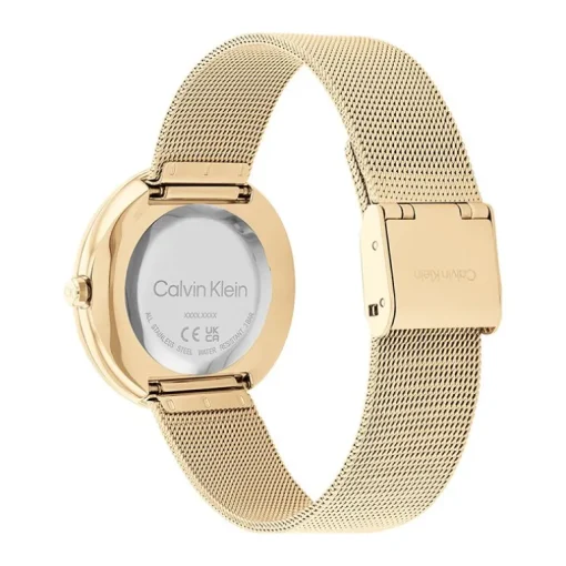 montre femme CALVIN KLEIN TWISTED BEZEL acier doré 25200012