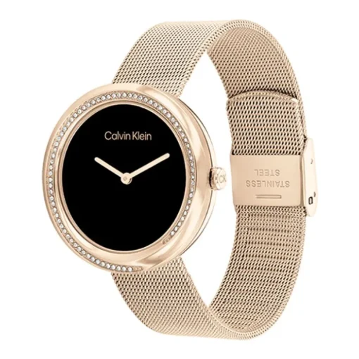 Montre Femme CALVIN KLEIN SCULPTURAL Acier Doré Rose 25200151