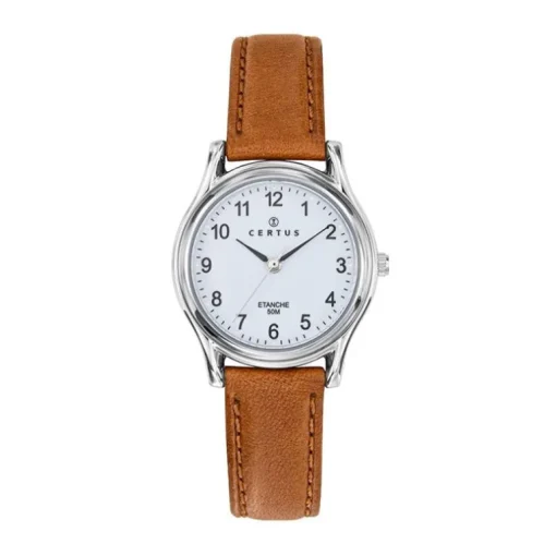 Montre Femme Certus Acier Cuir Marron 644285