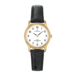 Montre Femme Certus Acier Doré Cuir Noir 646232