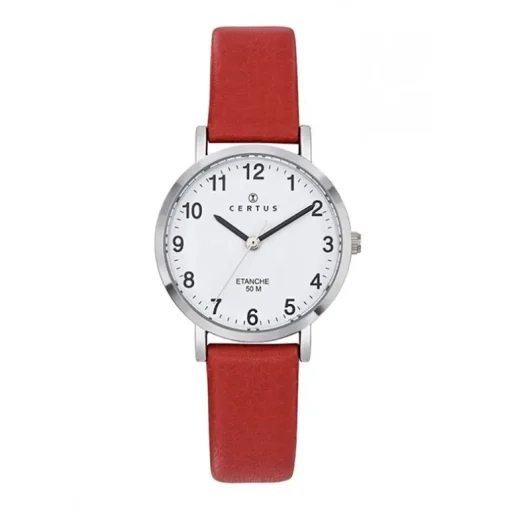 Montre Femme CERTUS Cuir Rouge