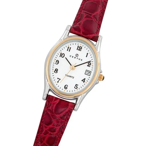 Montre Femme CERTUS Cuir Rouge