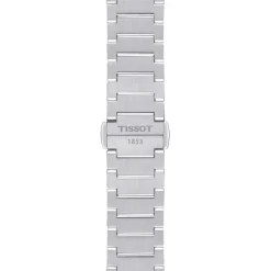 Montre femme chronographe Tissot PRX 35mm acier argenté aiguilles roses T1372101103100