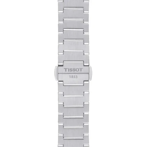 Montre femme chronographe Tissot PRX 35mm acier argenté aiguilles roses T1372101103100