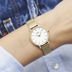 montre femme cluse Boho Chic Petite acier doré