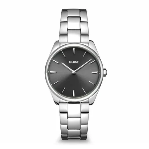 montre femme cluse Féroce petite acier argenté