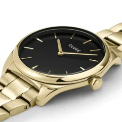montre femme cluse Féroce petite acier doré