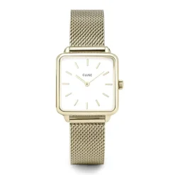 Montre Femme CLUSE LA TETRAGONE MESH Acier doré