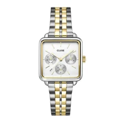 Montre Femme Cluse Tétragone acier bicolore CW13803
