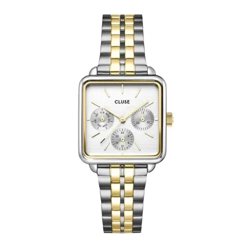 Montre Femme Cluse Tétragone acier bicolore CW13803
