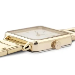 montre femme cluse Tétragone acier doré