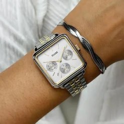 Montre Femme Cluse Tétragone acier bicolore CW13803