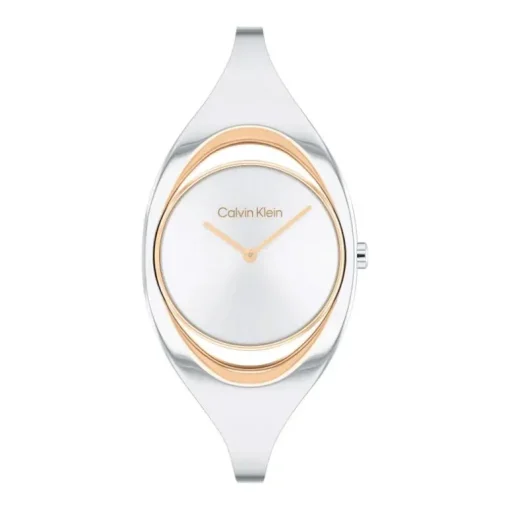 montre femme Elated Calvin Klein acier blanc et rose 25200424