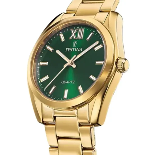 Montre Femme FESTINA BOYFRIEND VERT Acier Doré