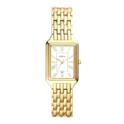 Montre Femme Fossil Raquel à trois aiguilles avec date, en acier inoxydable, doré ES5220