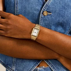 Montre Femme Fossil Raquel à trois aiguilles avec date, en acier inoxydable, doré ES5220