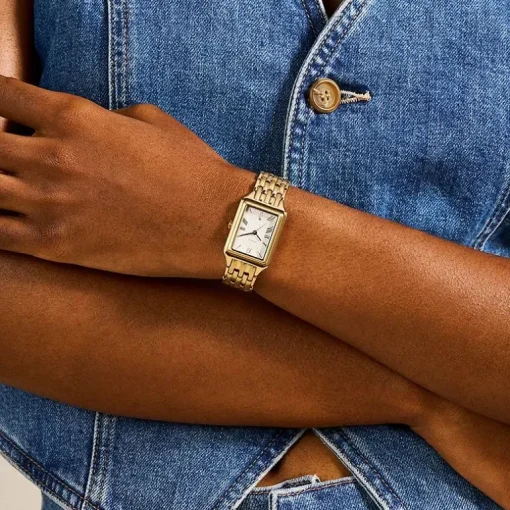 Montre Femme Fossil Raquel à trois aiguilles avec date, en acier inoxydable, doré ES5220
