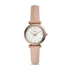 montre femme FOSSIL Carlie Mini cuir rose poudré
