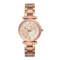Montre femme FOSSIL CARLIE Acier Doré Rose