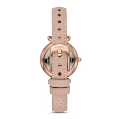montre femme FOSSIL Carlie Mini cuir rose poudré