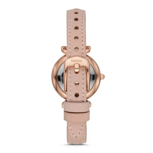 montre femme FOSSIL Carlie Mini cuir rose poudré