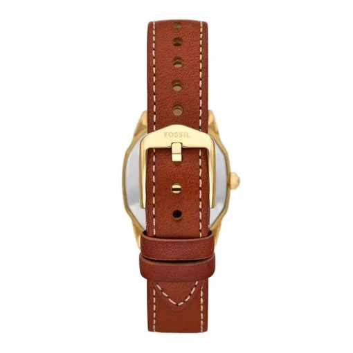 Montre Femme Fossil Harlow à trois aiguilles en cuir marron ES5364