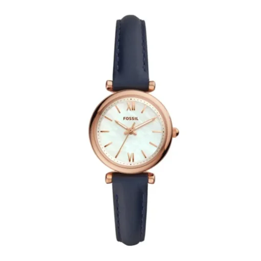 Montre femme FOSSIL MINI CARLIE Cuir Bleu