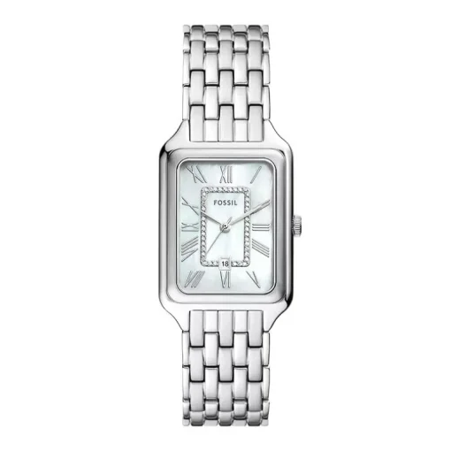 Montre Femme Fossil Raquel à trois aiguilles avec date, en acier inoxydable ES5306