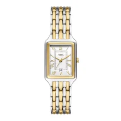Montre Femme Fossil Raquel à trois aiguilles avec date, en acier inoxydable bicolore ES5368