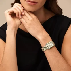 Montre Femme Fossil Raquel à trois aiguilles avec date, en acier inoxydable, bicolore ES5305
