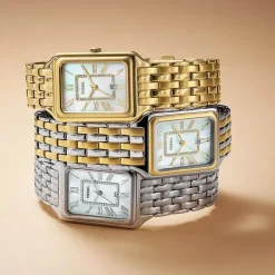 Montre Femme Fossil Raquel à trois aiguilles avec date, en acier inoxydable, bicolore ES5305