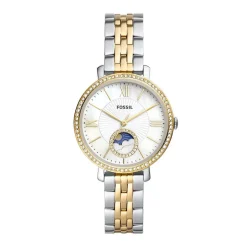 Montre Femme FOSSIL SOLAIRE JACQUELINE Acier Argenté et Doré