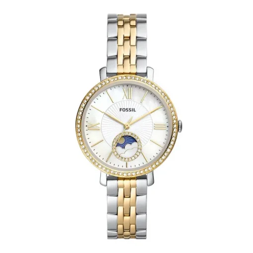 Montre Femme FOSSIL SOLAIRE JACQUELINE Acier Argenté et Doré