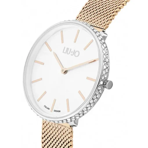 Montre Femme Glamour LIU JO Acier Doré Rose