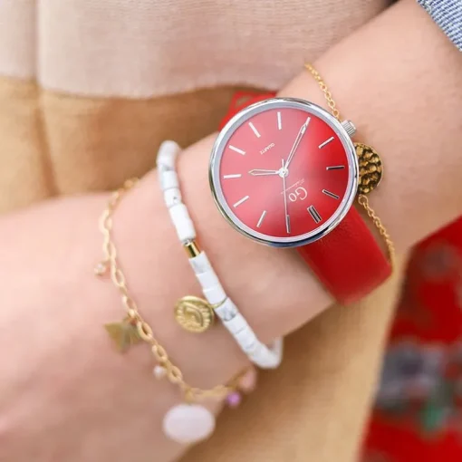 Montre Femme GO MADEMOISELLE Cuir Rouge Synthétique