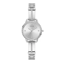 Montre Femme GUESS Acier Argenté et Cristaux