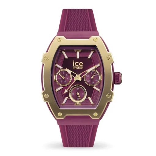 Montre Femme ICE WATCH BOLIDAY GOLD BURGUNDY Silicone Rose