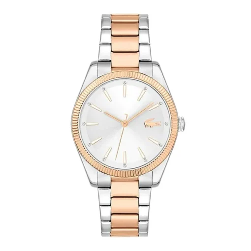 Montre Femme LACOSTE CAPUCINE Acier Inoxydable Argenté et Doré Rose