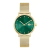 Montre Femme LACOSTE CROCORIGIN VERT Acier Doré